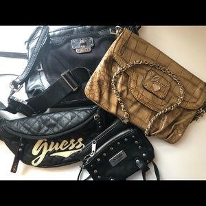 ALL 5 GUESS BAGS +mini wallets BUNDLE!!!